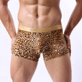 Men's Panties With Gold-rimmed Leopard Print U Convex Bag Quadrants