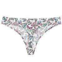 Printed Breathable One Piece Low Waist Thong Women