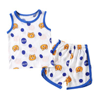 Casual New Children's Vest Suit Summer Cotton