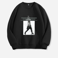 Men's Casual All-matching Round Neck Long Sleeve Top Loose Leisure Sweater