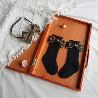 Spanish Ins Baby National Wind Full Moon One Year Old Newborn With Gift Bow Hair Hoop Socks Set