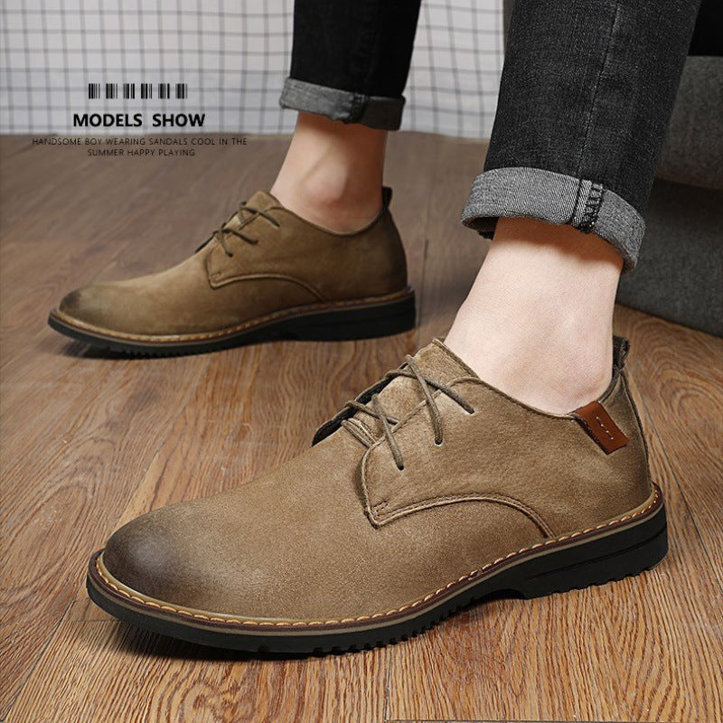 Plus Size Spring New Men's Casual Leather Shoes