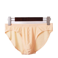 Men's Seamless Briefs With Ice Silk Low Waist