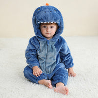 Cartoon One-piece Pajama Children's Autumn And Winter Animal Homewear