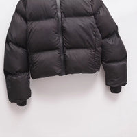 Simple Hooded Long Sleeve Zipper Pocket Protective Jacket Coat For Women