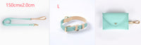 Leather Pet Dog Leash Collar Set