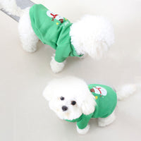 Warm-keeping And Cold-proof Fleece-lined Pet Crew Neck Sweater