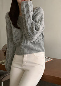 Korean-style Twist Long-sleeved Sweater Winter