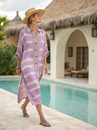Casual Striped Chic Fashionable Retro V-Neck Elegant Womens Dress