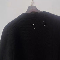 Wool Sweater Foreign Trade Gray Black Round Neck Loose Pullover Knitwear Unisex