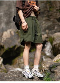 Side Hem Arc Slit Men's Summer New Fifth Pants