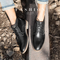 High-top Shoes Men's Desert Boots Toe Layer Cowhide