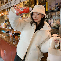 Korean Version Loose Cotton Padded Casual Short Down Cotton Jacket Coat