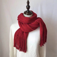 Versatile New Knitted Couple Thickened Warm Wool Scarf