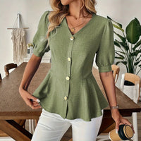 Women's Fashion V-Neck Slim-Fit Figure-Lifting Shirt