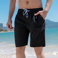 European And American Swimming Trunks Black Large Casual