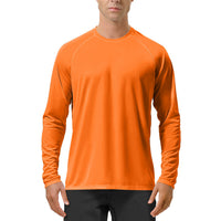Quick-drying Solid Color Round Neck Sports Training Stretch Sun Protection Long Sleeve