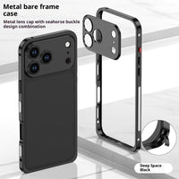 Suitable For 1716promax Seahorse Buckle Frame With Lens Phone Case 15 Metal