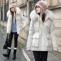 Women's Thickened Fleece-lined Quilted Jacket Cotton Clothes