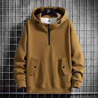 Fashion Men's Knitted Cotton Hooded Sweater