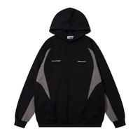 Stitching Contrast Color Hooded Sweatshirt Men