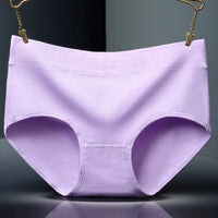 Mid-waist Cotton Solid Color Triangle Briefs
