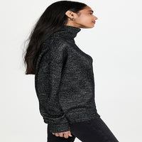 Solid Color Two Lapel Off-shoulder Sexy Women's Sweater