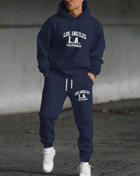 Men's Fashion Trendy Casual All-matching Hooded Sweatshirt And Sweatpants Suit