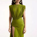 Women's Sexy Slim-fit Sleeveless High-slit Dress
