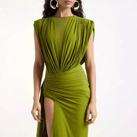 Women's Sexy Slim-fit Sleeveless High-slit Dress