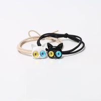 Cute Two-color Big Eye Cat Hair Rope Female Original Design High Ponytail Hair Band