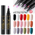 3 In 1 Nail Glue Pen  One-step Glue Phototherapy Plastic Nail Magnet Pen French Water Ripple Cat Eye Strong Magnet Pen DIY Manicure Tool Pen