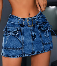 Women's High-elasticity Mid-waist Short Denim Shorts