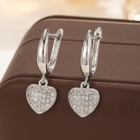 Gold Small Hoop Earrings With Zircon Inlays