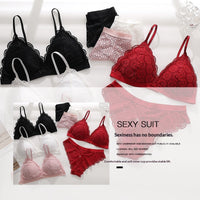 High-End Wireless Beauty-Back Thin Plus-Size Underwear Set