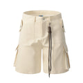 Multi-Pocket Workwear Straight Shorts Men's Loose