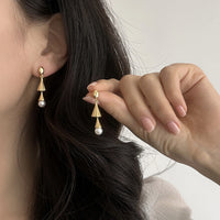 Long Wind Chime Pearl Mosquito Coil Plate Ear Clip
