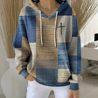 Stylish Casual Womens Hoodie With A Classic Plaid Design
