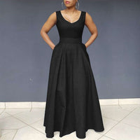 European And American Denim Womens Fashionable Elegant Long Dress