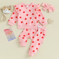 Letter Printing Long Sleeve Trousers Suit