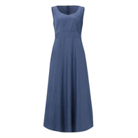 European And American Denim Womens Fashionable Elegant Long Dress
