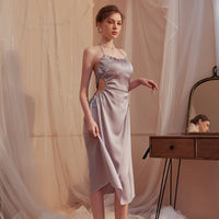 Women's Hollow Ice And Snow Nightdress With Chest Pad