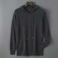 Mens Relaxed-fit Hooded Sweatshirt With Long Sleeves For Casual Wear