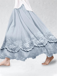 SpringSummer Fashion New Arrival Womens Big-Flared 3D Printed Skirt