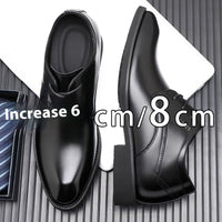 Business Formal Wear Genuine Leather Breathable Increased Men's Shoes