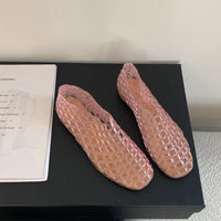 Korean-style Comfortable Versatile Hollow-out Round-toe Flats