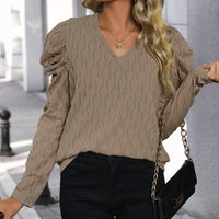 Casual Solid-Color Long-Sleeve Elegant Top For Women