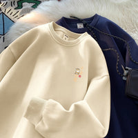 Men's And Women's Pure Cotton Crewneck Sweatshirt