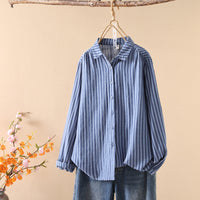Artistic Yarn Dyed Striped Womens Top