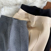 Children's Thickened Knitting Straight-leg Pants Casual Wide-leg Pants